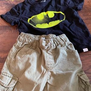 2t gap outfit with Batman shirt